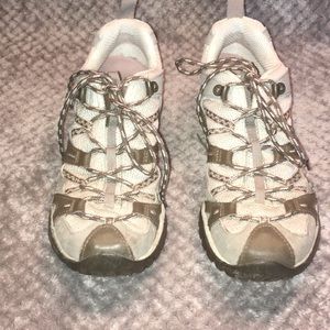 Merrell Aircushion White Gray Vibram Sole Sz 8.5